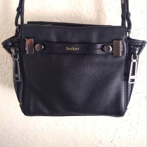 Botkier Black Leroy Crossbody Bag with Silver Accents